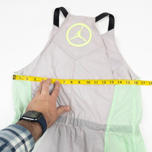 Jordan Utility Flight Dress Womens Small Gray Neon Belted Buckle Snap CV7605-055 - Picture 14 of 15